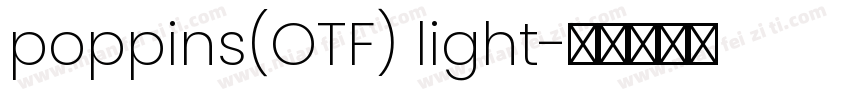 poppins(OTF) light字体转换